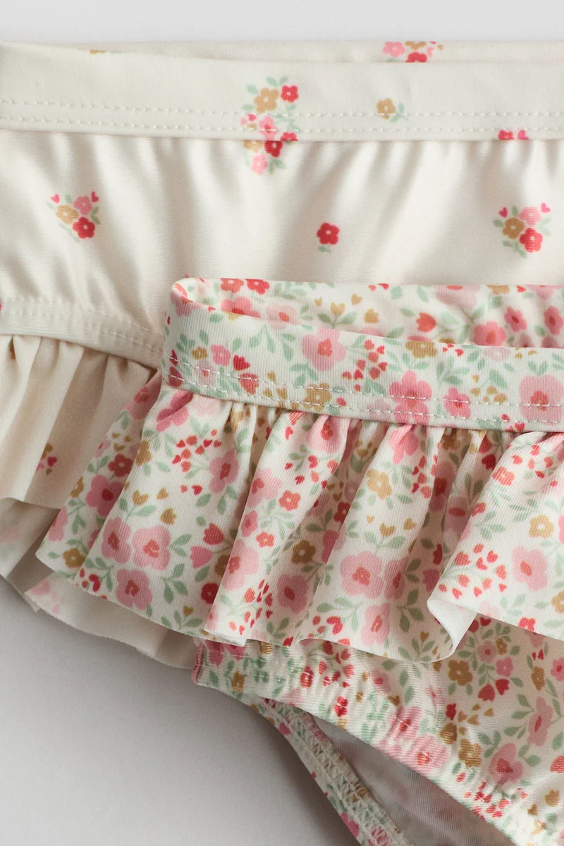 H&M 2-pack flounce-trimmed swim pants